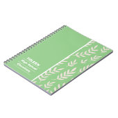 Gepersonaliseerd kleurig patroon notitieboek (Linkerzijde)