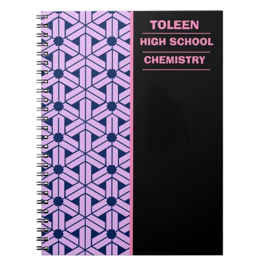 Gepersonaliseerd kleurig patroon notitieboek (Voorkant)