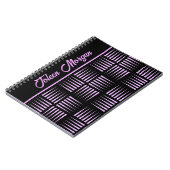 Gepersonaliseerd kleurig patroon notitieboek (Linkerzijde)