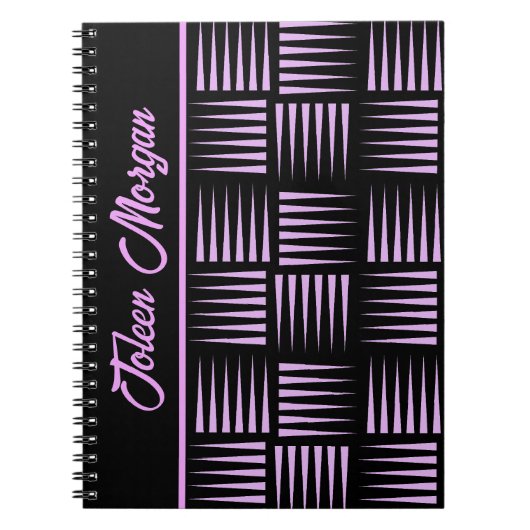 Gepersonaliseerd kleurig patroon notitieboek (Voorkant)