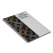 Gepersonaliseerd kleurig patroon notitieboek (Rechterzijde)