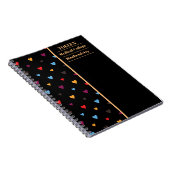 Gepersonaliseerd kleurig patroon notitieboek (Rechterzijde)