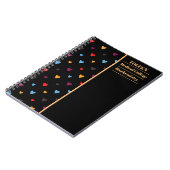 Gepersonaliseerd kleurig patroon notitieboek (Linkerzijde)