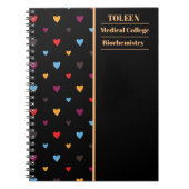 Gepersonaliseerd kleurig patroon notitieboek (Voorkant)