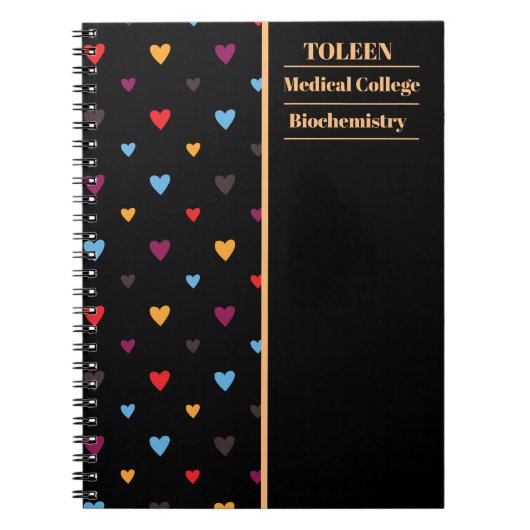 Gepersonaliseerd kleurig patroon notitieboek (Voorkant)