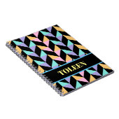 Gepersonaliseerd kleurig patroon notitieboek (Rechterzijde)