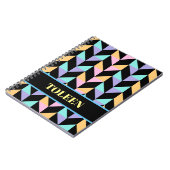 Gepersonaliseerd kleurig patroon notitieboek (Linkerzijde)