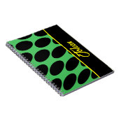 Gepersonaliseerd kleurig patroon notitieboek (Rechterzijde)