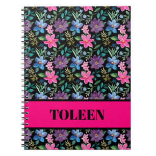 Gepersonaliseerd kleurig patroon notitieboek