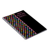 Gepersonaliseerd kleurig patroon notitieboek (Rechterzijde)