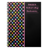 Gepersonaliseerd kleurig patroon notitieboek (Voorkant)