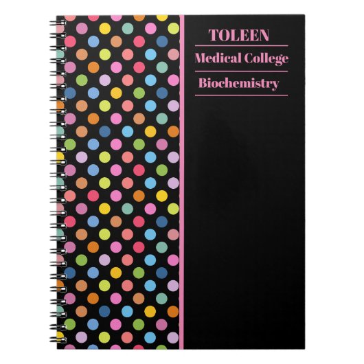 Gepersonaliseerd kleurig patroon notitieboek (Voorkant)