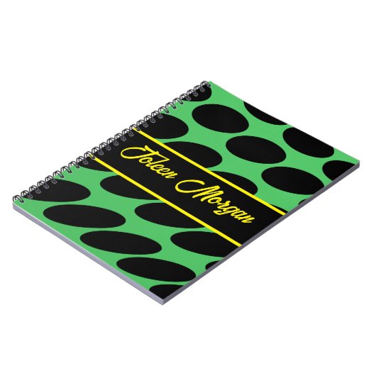 Gepersonaliseerd kleurig patroon notitieboek (Linkerzijde)