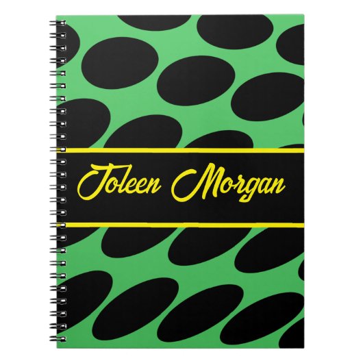 Gepersonaliseerd kleurig patroon notitieboek (Voorkant)