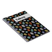 Gepersonaliseerd kleurig patroon notitieboek (Rechterzijde)