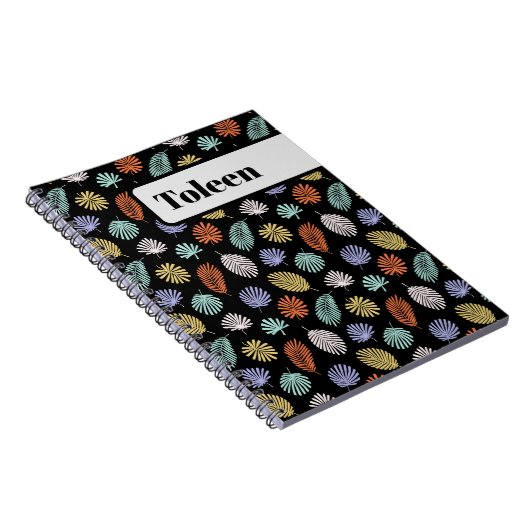 Gepersonaliseerd kleurig patroon notitieboek (Rechterzijde)