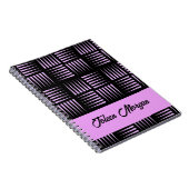 Gepersonaliseerd kleurig patroon notitieboek (Rechterzijde)