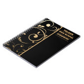 Gepersonaliseerd kleurig patroon notitieboek (Linkerzijde)