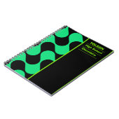 Gepersonaliseerd kleurig patroon notitieboek (Linkerzijde)