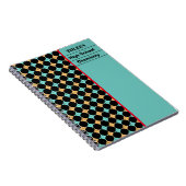 Gepersonaliseerd kleurig patroon notitieboek (Rechterzijde)