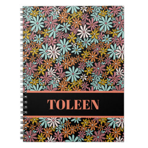 Gepersonaliseerd kleurig patroon notitieboek
