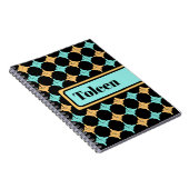Gepersonaliseerd kleurig patroon notitieboek (Rechterzijde)