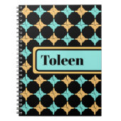 Gepersonaliseerd kleurig patroon notitieboek (Voorkant)