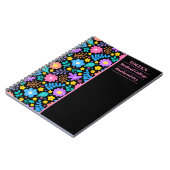 Gepersonaliseerd kleurig patroon notitieboek (Linkerzijde)