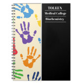 Gepersonaliseerd kleurig patroon notitieboek (Voorkant)