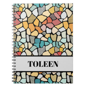 Gepersonaliseerd kleurig patroon notitieboek