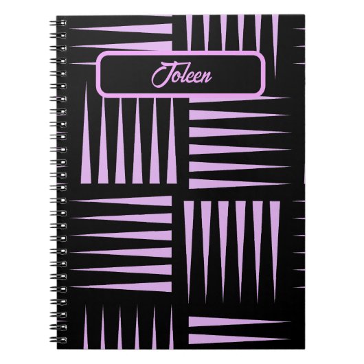 Gepersonaliseerd kleurig patroon notitieboek (Voorkant)