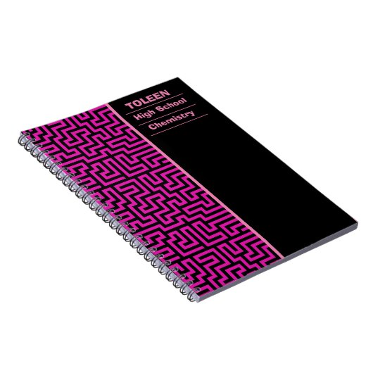 Gepersonaliseerd kleurig patroon notitieboek (Rechterzijde)