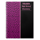 Gepersonaliseerd kleurig patroon notitieboek (Voorkant)