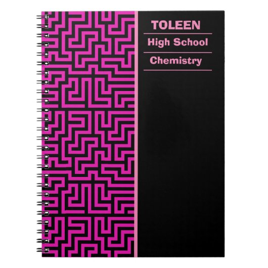 Gepersonaliseerd kleurig patroon notitieboek (Voorkant)