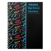 Gepersonaliseerd kleurig patroon notitieboek (Voorkant)