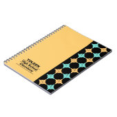 Gepersonaliseerd kleurig patroon notitieboek (Linkerzijde)