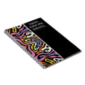 Gepersonaliseerd kleurig patroon notitieboek (Rechterzijde)