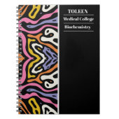 Gepersonaliseerd kleurig patroon notitieboek (Voorkant)