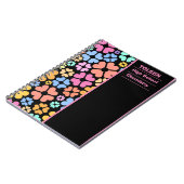 Gepersonaliseerd kleurig patroon notitieboek (Linkerzijde)