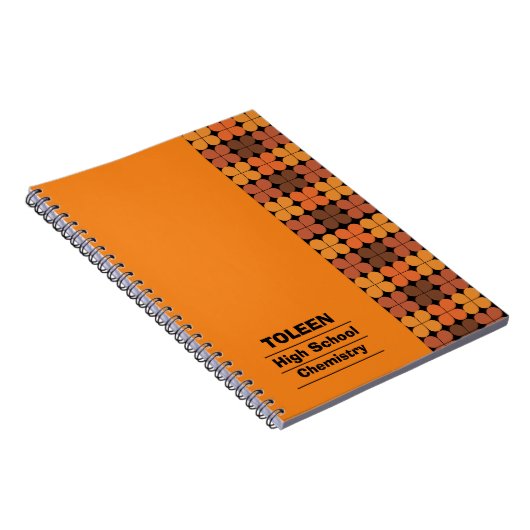 Gepersonaliseerd kleurig patroon notitieboek (Rechterzijde)