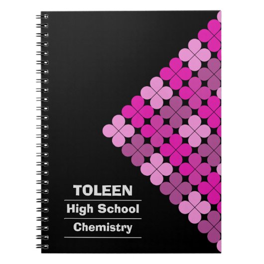 Gepersonaliseerd kleurig patroon notitieboek (Voorkant)