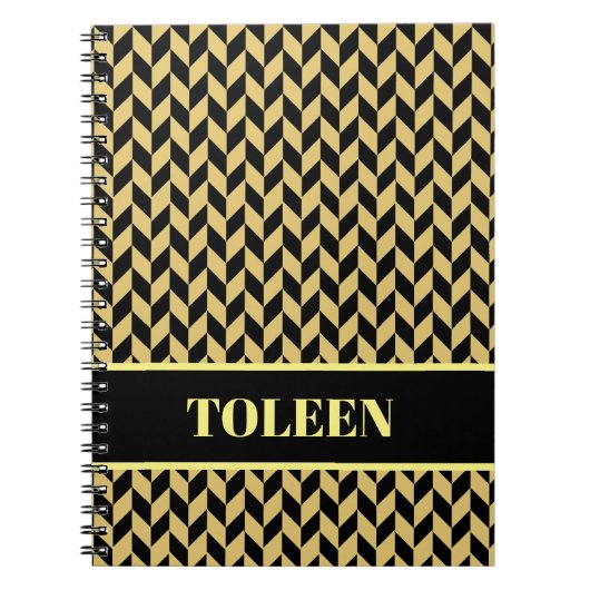 Gepersonaliseerd kleurig patroon notitieboek (Voorkant)