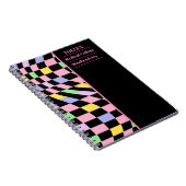 Gepersonaliseerd kleurig patroon notitieboek (Rechterzijde)