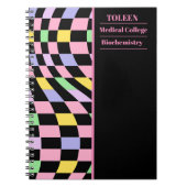 Gepersonaliseerd kleurig patroon notitieboek (Voorkant)