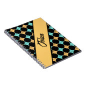 Gepersonaliseerd kleurig patroon notitieboek (Rechterzijde)