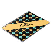 Gepersonaliseerd kleurig patroon notitieboek (Linkerzijde)