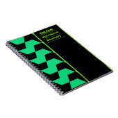 Gepersonaliseerd kleurig patroon notitieboek (Rechterzijde)