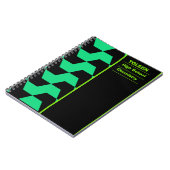 Gepersonaliseerd kleurig patroon notitieboek (Linkerzijde)