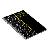 Gepersonaliseerd kleurig patroon notitieboek (Rechterzijde)