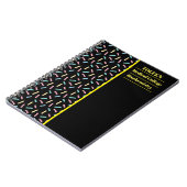 Gepersonaliseerd kleurig patroon notitieboek (Linkerzijde)